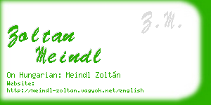 zoltan meindl business card